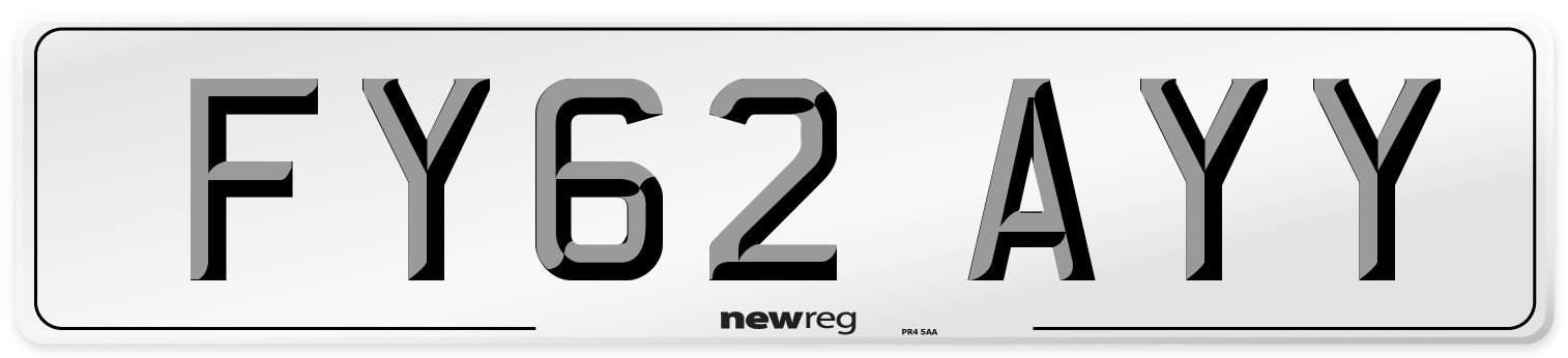 FY62 AYY Number Plate from New Reg